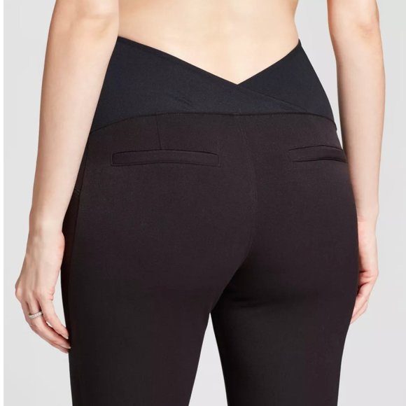 Isabel Maternity by Ingrid & Isabel Black Bootcut Maternity Trousers Size 4 - Picture 2 of 16